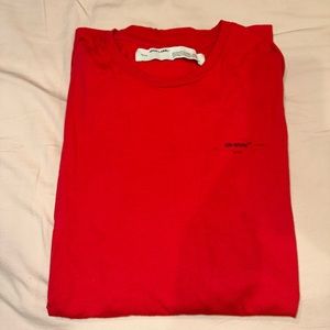 Off white Red long sleeve shirt sz xl